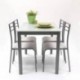 Conjunto de cocina PARIS mesa extensible con 4 sillas