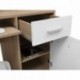 Mesa escritorio KENTO tablero de partículas melaminizado color cambrián y blanco 120x59x76 cm