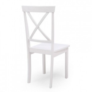 Pack de 2 sillas de comedor o cocina LUCKY madera lacada en color blanco mate