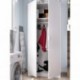 Armario de dos puertas batientes ESSEN color blanco o natural 184x81x52 cm