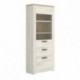 Vitrina alta SIENA tablero de partículas melaminizado color blanco finés y milano 75x33x188 cm