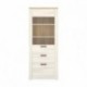 Vitrina alta SIENA tablero de partículas melaminizado color blanco finés y milano 75x33x188 cm