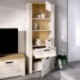 Vitrina alta SIENA tablero de partículas melaminizado color blanco finés y milano 75x33x188 cm