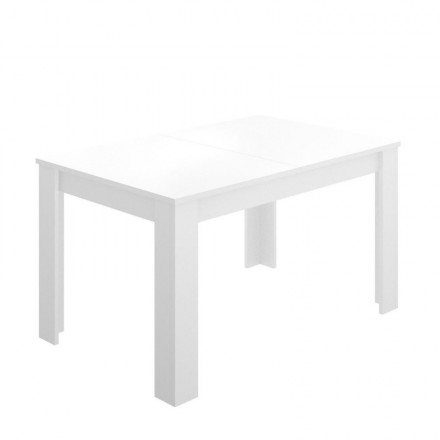 Mesa extensible DINE tablero de partículas melaminizado color blanco brillo, natural, fines/milano o gris 140/190x90x77 cm