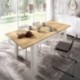 Mesa extensible de diseño moderno DIANA tablero de partículas melaminizado color blanco brillo, natural, fines/milano o gris 140