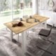 Mesa extensible DINE tablero de partículas melaminizado color blanco brillo, natural, fines/milano o gris 140/190x90x77 cm