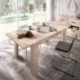 Mesa extensible DINE tablero de partículas melaminizado color blanco brillo, natural, fines/milano o gris 140/190x90x77 cm