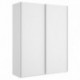 Armario de dos puertas correderas SLIDE color blanco brillo 204x150x65 cm