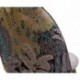 Silla de comedor MADEIRA tela velvet color gris oscuro o claro y tela con detalles florales y patas en acabado madera