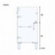 Mueble de baño pequeño de 2 puertas + espejo KONCEPT color blanco brillo de 50x40x 80 cm (LAVABO NO INCLUIDO)