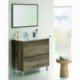 Mueble de baño DAKOTA de 2 puertas + espejo KONCEPT color nordik de 50x40x 80 cm (LAVABO NO INCLUIDO)