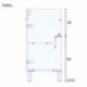 Mueble de baño de pared+ espejo ESSENS 2 puertas color roble alaska de 60x45x57 cm (LAVABO NO INCLUIDO)