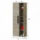 Columna de baño ATENEA para colgar a la pared con 1 puerta y 3 estantes color roble alaska de 51x25x135 cm