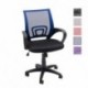Silla de oficina, estudio o escritorio PRACTIK, con brazos y base giratoria, tela 3D, de 58x55x87/97 cm