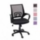 Silla de oficina, estudio o escritorio PRACTIK, con brazos y base giratoria, tela 3D, de 58x55x87/97 cm