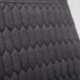 Silla de comedor NIRVANA, tapizada en tela, pata omega metálica color negro