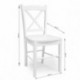 Pack de 2 sillas de comedor o cocina GOLF estructura de madera color blanco, negro o madera milán natural