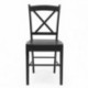 Pack de 4 sillas de comedor o cocina GOLF estructura de madera color blanco, negro o madera milán natural