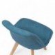 Pack de 4 sillas de comedor NEW DAY tela con asiento pespunteado diseño hexagonal