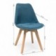 Pack de 4 sillas de comedor NEW DAY tela con asiento pespunteado diseño hexagonal