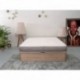 Canapé arcón de gran capacidad con tapa abatible tapizada SIL de 90x190 cm