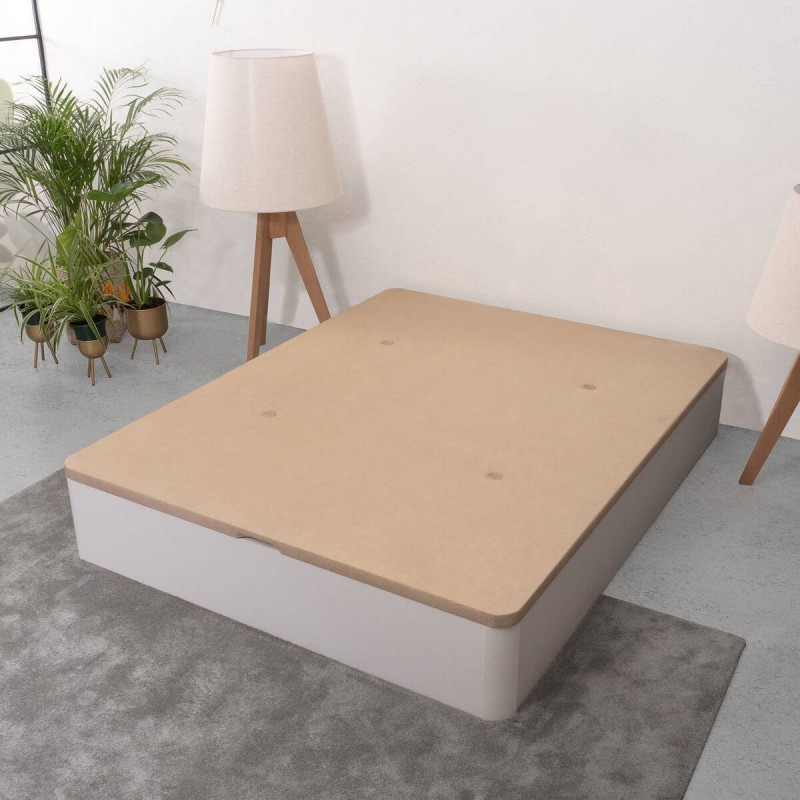 Canapé arcón de gran capacidad con tapa abatible tapizada SIL de 135x190 cm  - Centro Mueble Online