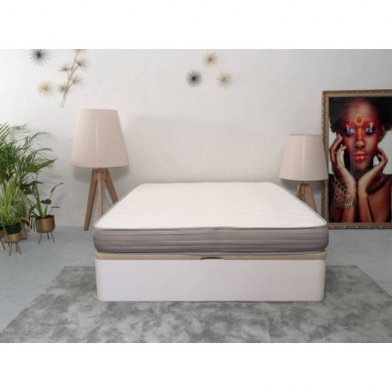Canapé arcón de gran capacidad con tapa abatible tapizada SIL de 135x190 cm