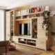 Mueble de salón modular MENORCA mueble tv y vitrinas color roble sonoma de 296 cm