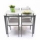 Pack de 4 sillas de cocina PARIS asiento de pvc y estructura de metal