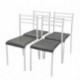Pack de 4 sillas de cocina PARIS asiento de pvc y estructura de metal