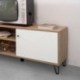 Mueble de TV  BILBO, color roble y blanco, 183,4x40x55,2 cm