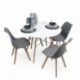 Conjunto de comedor TOWER 100 DAY mesa redonda de 100 cm y 4 sillas DAY