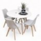 Conjunto de comedor TOWER 100 DAY mesa redonda de 100 cm y 4 sillas DAY