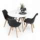 Conjunto de comedor TOWER 100 DAY mesa redonda de 100 cm y 4 sillas DAY