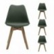 Conjunto de comedor CAIRO DAY mesa de cristal de 120x79,5 cm y 4 sillas DAY