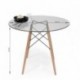 Conjunto de comedor TOWER 90 DAY CRISTAL mesa de cristal redonda de 9 cm y 4 sillas DAY