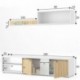 Mueble de salón reversible COSEY de 180 cm en color blanco artik y natur