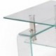 Mesa de Centro de Cristal con Revistero y Patas de Cristal KENIA