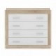 Cómoda de 4 cajones COIMBRA color cambrian/blanco, cambrian/antracita y pina/trufle 98x81,5x39,6 cm