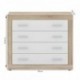 Cómoda de 4 cajones COIMBRA color cambrian/blanco, cambrian/antracita y pina/trufle 98x81,5x39,6 cm