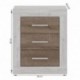 Mesilla de 3 cajones COIMBRA color cambrian/blanco, cambrian/antracita y pina/trufle 50x60x34,6 cm