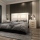 Cabecero cama matrimonio COIMBRA color cambrian/blanco, cambrian/antracita y pina/trufle 160x119,6 cm