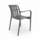 Silla de jardín con brazos EMI en polipropileno