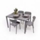 Conjunto de Jardín  de  Mesa Rectangular AMBAR  y 4 Sillas EYRE  de Polipropileno
