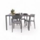 Conjunto de Jardín  de  Mesa Rectangular AMBAR  y 4 Sillas EYRE  de Polipropileno