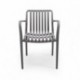 Conjunto de Jardín de  Mesa Rectangular AMBAR  y 4 Sillas con Brazos EMI en polipropileno