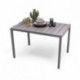 Conjunto de Jardín de  Mesa Rectangular AMBAR  y 4 Sillas con Brazos EMI en polipropileno