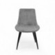 Silla comedor tapizada DUBAI con patas metálicas color negro