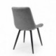 Silla comedor tapizada DUBAI con patas metálicas color negro