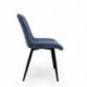 Silla comedor tapizada DUBAI con patas metálicas color negro